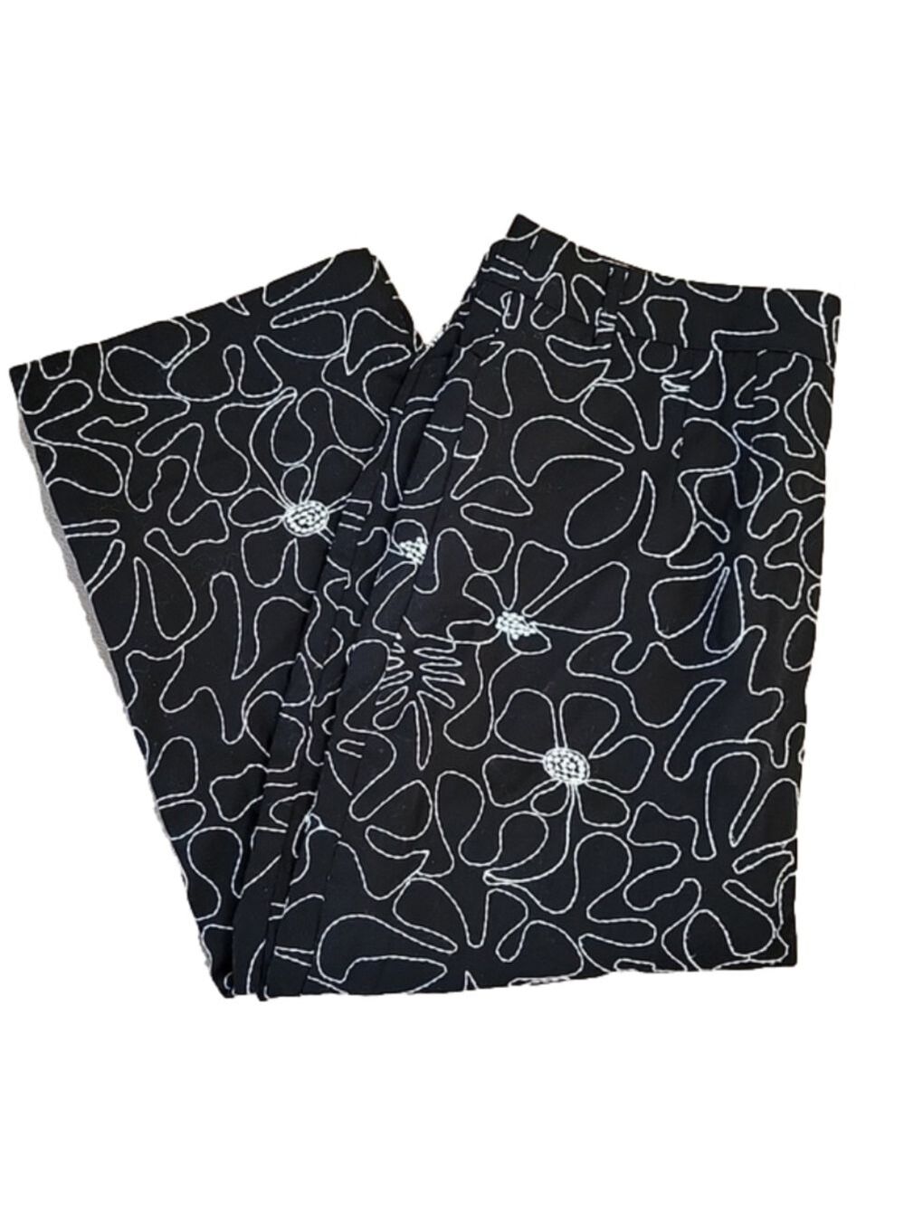 Talbots Embroidered Capris Size 10